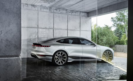 2021 Audi A6 e-tron Concept (Color: Helio Silver) Side Wallpapers 450x275 (20)