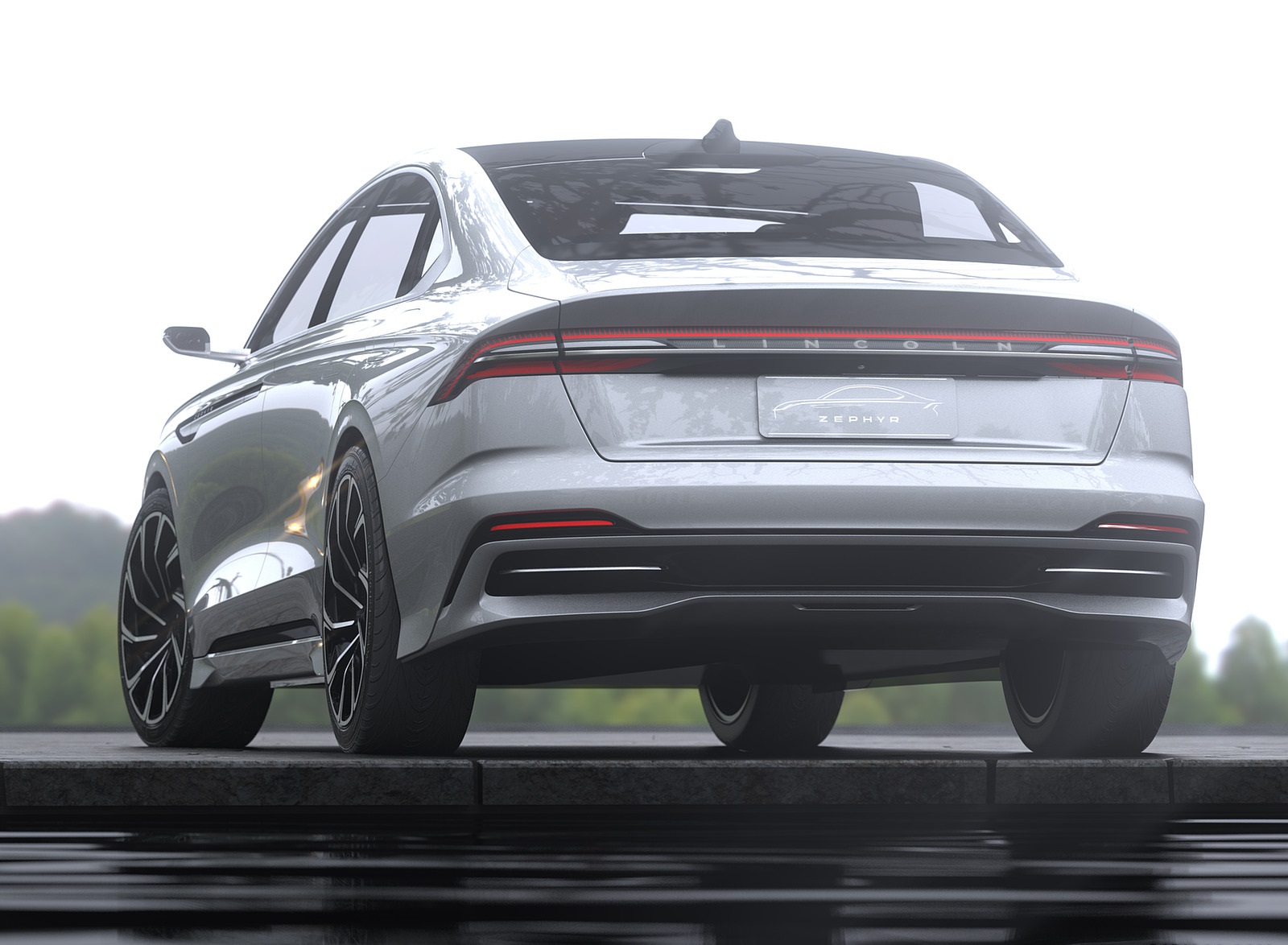 2021 Lincoln Zephyr Reflection Concept Rear Wallpapers (2)