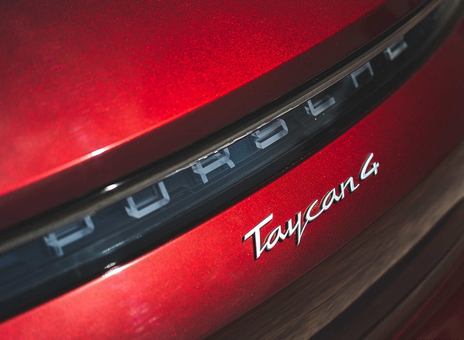 2022 Porsche Taycan 4 Cross Turismo (Color: Cherry Red) Badge Wallpapers #87 of 189