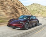 2022 Porsche Taycan 4 Cross Turismo (Color: Cherry Red) Front Three-Quarter Wallpapers 150x120