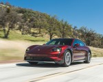 2022 Porsche Taycan 4 Cross Turismo (Color: Cherry Red) Front Three-Quarter Wallpapers 150x120