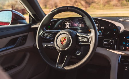 2022 Porsche Taycan 4 Cross Turismo (Color: Cherry Red) Interior Steering Wheel Wallpapers  450x275 (99)