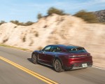 2022 Porsche Taycan 4 Cross Turismo (Color: Cherry Red) Rear Three-Quarter Wallpapers 150x120