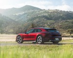 2022 Porsche Taycan 4 Cross Turismo (Color: Cherry Red) Rear Three-Quarter Wallpapers 150x120