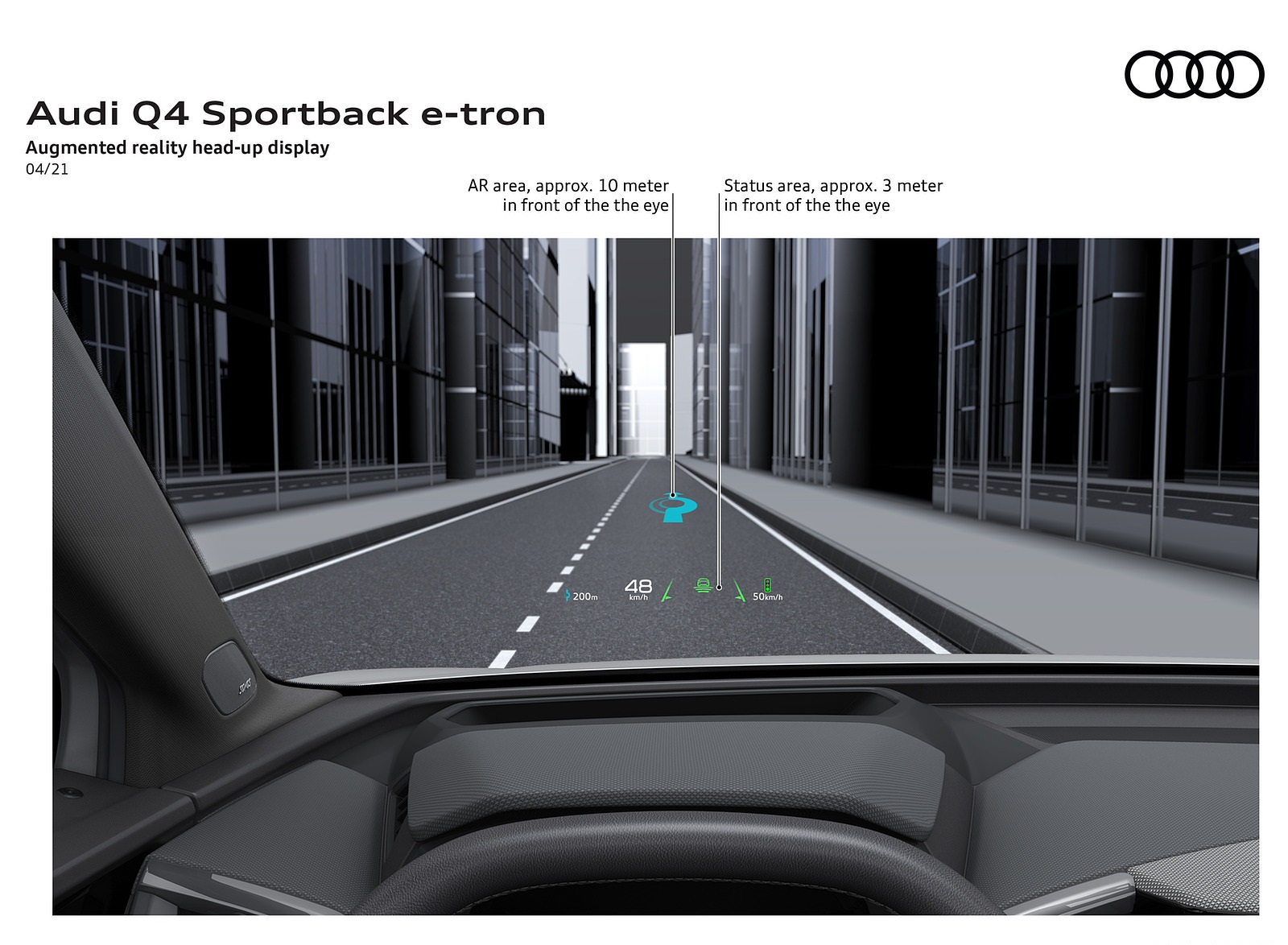2022 Audi Q4 Sportback e-tron Augmented Reality Head-Up-Display Wallpapers #121 of 125