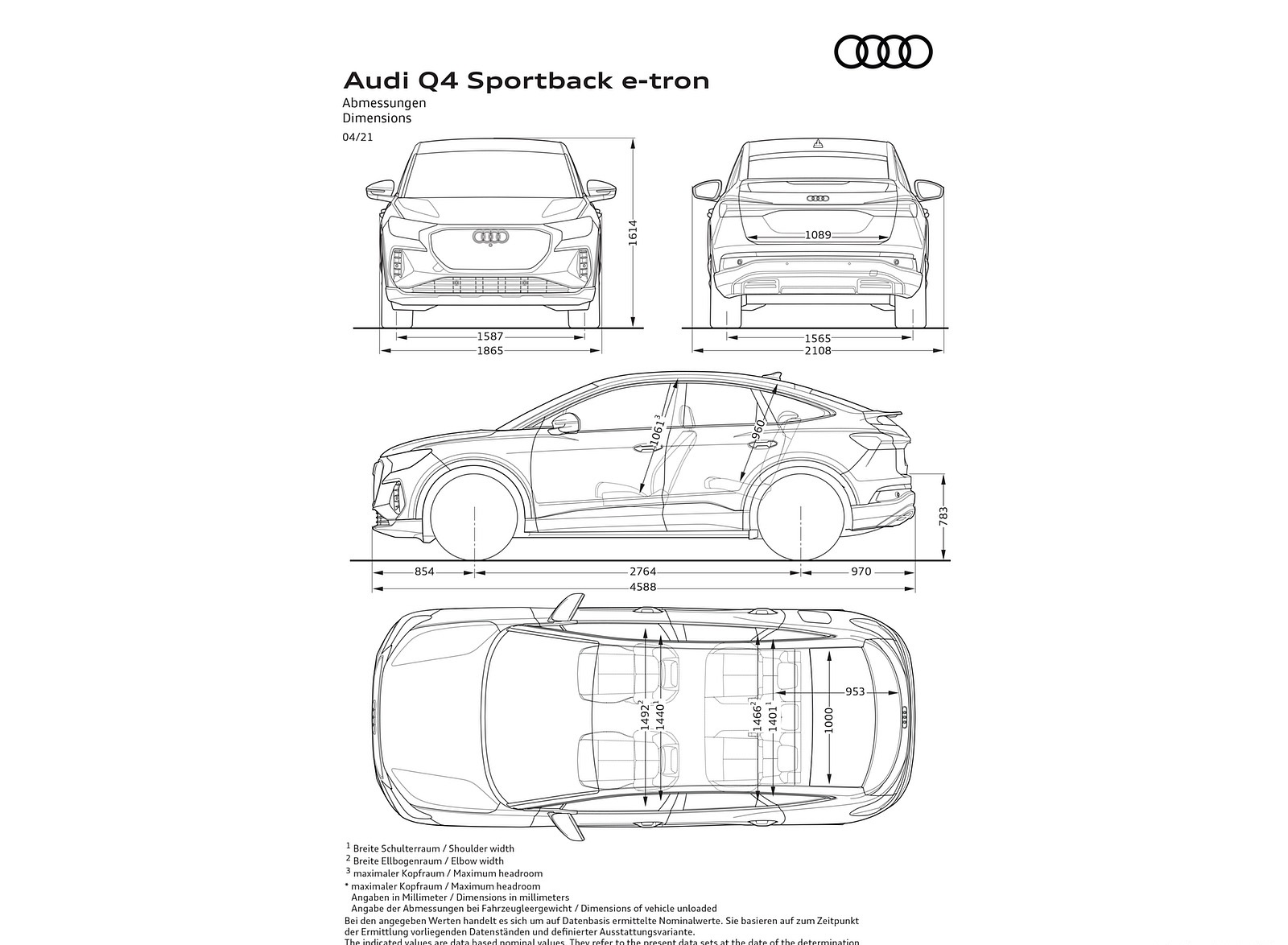 2022 Audi Q4 Sportback e-tron Dimensions Wallpapers #125 of 125