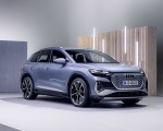 2022 Audi Q4 e-tron (Color: Geyser Blue Metallic) Front Three-Quarter Wallpapers 150x120
