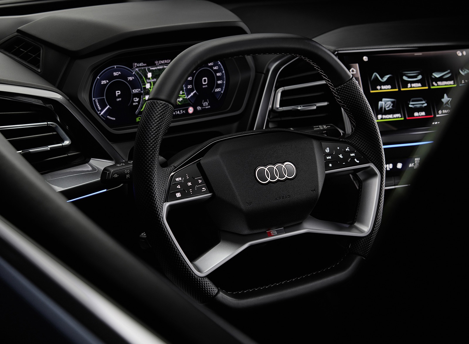 2022 Audi Q4 e-tron Interior Steering Wheel Wallpapers  #155 of 183