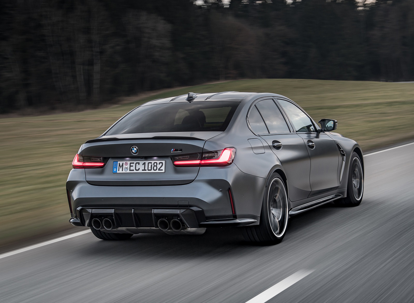 2022 BMW M3 Competition M xDrive Rear Three-Quarter Wallpapers (6)