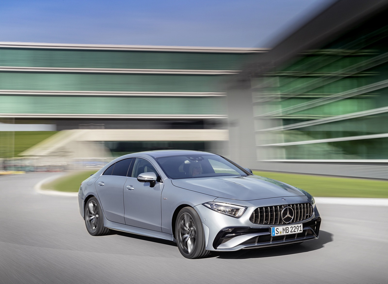 2022 Mercedes-AMG CLS 53 4MATIC+ (Color: Azur Light Blue) Front Three-Quarter Wallpapers #11 of 34
