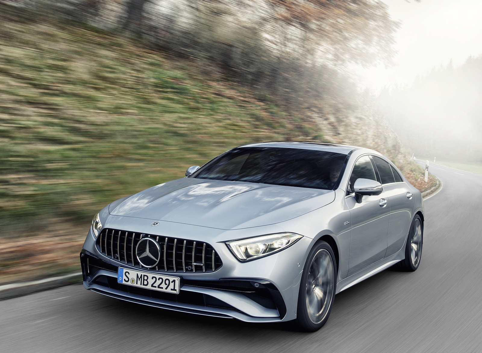 2022 Mercedes-AMG CLS 53 4MATIC+ (Color: Azur Light Blue) Front Three-Quarter Wallpapers #5 of 34