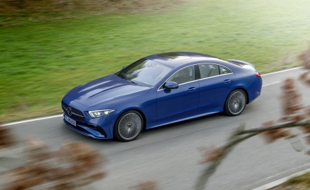 2022 Mercedes-Benz CLS AMG Line (Color: Spectral Blue Metallic) Front Three-Quarter Wallpapers 450x275 (6)