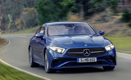 2022 Mercedes-Benz CLS AMG Line (Color: Spectral Blue Metallic) Front Wallpapers 450x275 (8)