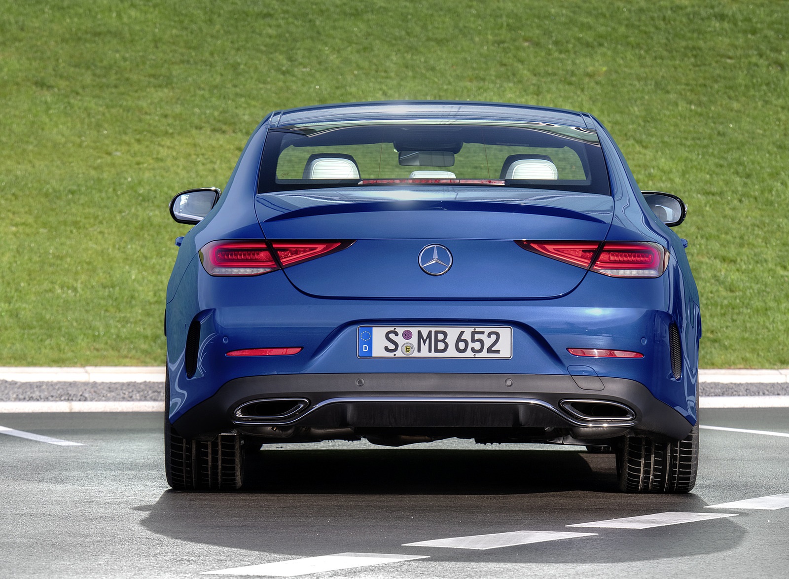 2022 Mercedes-Benz CLS AMG Line (Color: Spectral Blue Metallic) Rear Wallpapers #16 of 24