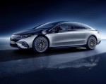 2022 Mercedes-Benz EQS 580 4MATIC AMG-Line Edition 1 (Color: High-Tech Silver Obsidian Black) Front Three-Quarter Wallpapers 150x120 (31)