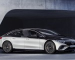 2022 Mercedes-Benz EQS 580 4MATIC AMG-Line Edition 1 (Color: High-Tech Silver Obsidian Black) Front Three-Quarter Wallpapers 150x120