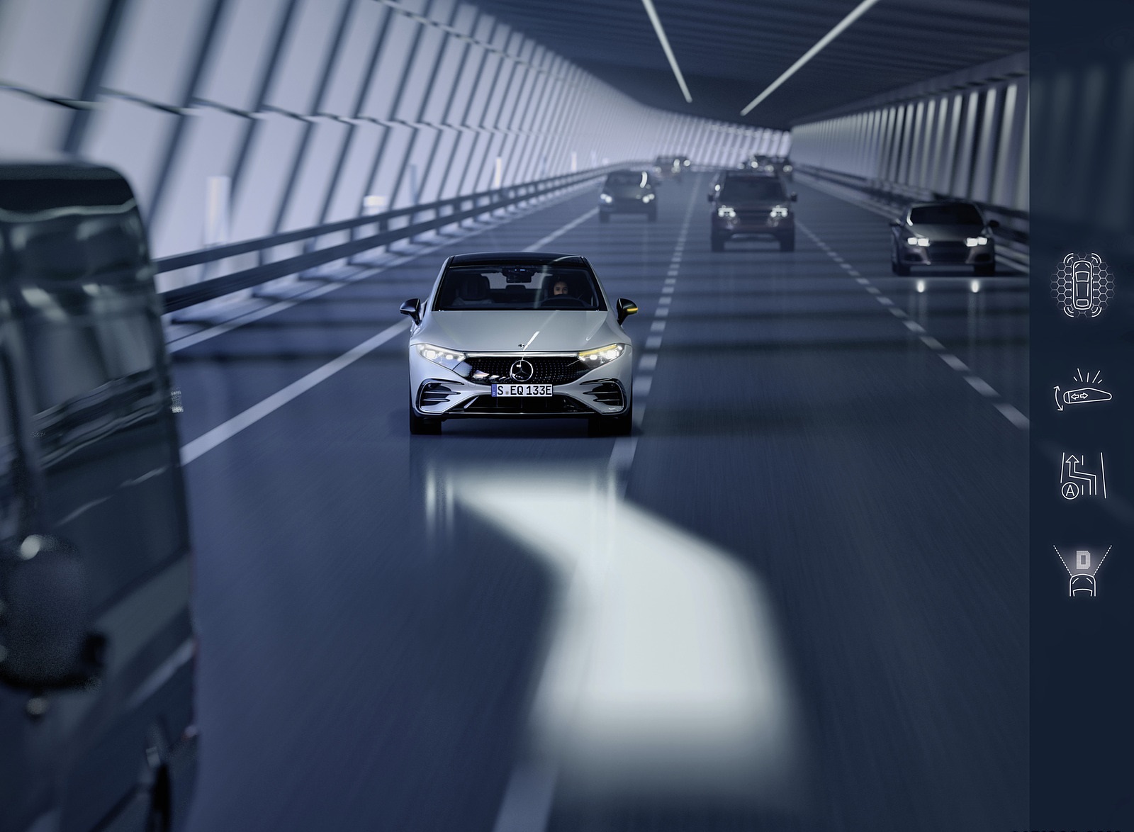 2022 Mercedes-Benz EQS Active Lane Change Assist Wallpapers #104 of 142