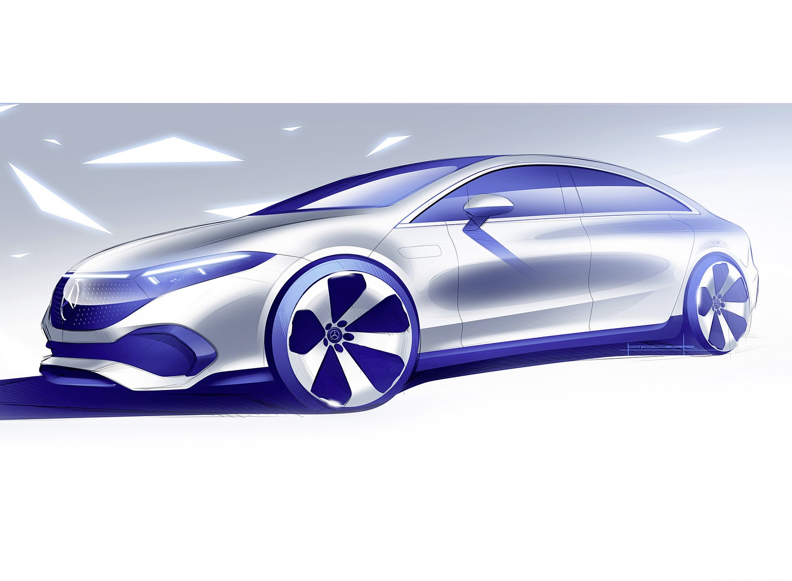 2022 Mercedes-Benz EQS Design Sketch Wallpapers #137 of 142