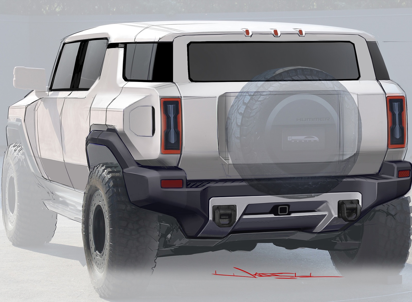 2024 GMC HUMMER EV SUV Design Sketch Wallpapers #48 of 52