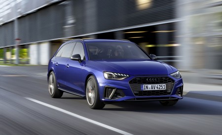 2022 Audi A4 Avant S Line Competition Plus (Color: Navarra Blue Metallic) Front Three-Quarter Wallpapers 450x275 (3)