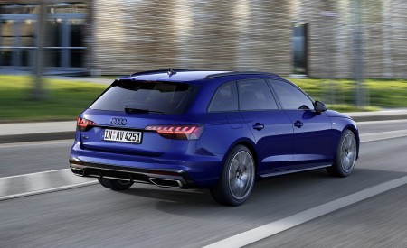 2022 Audi A4 Avant S Line Competition Plus (Color: Navarra Blue Metallic) Rear Three-Quarter Wallpapers 450x275 (4)