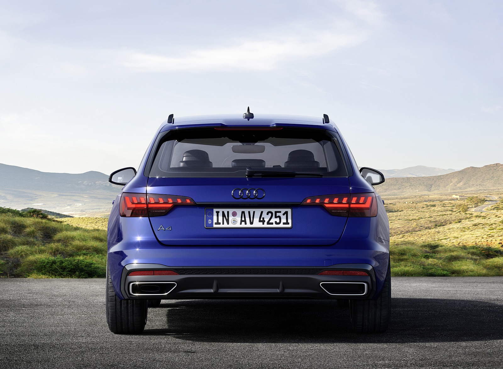 2022 Audi A4 Avant S Line Competition Plus (Color: Navarra Blue Metallic) Rear Wallpapers #11 of 13