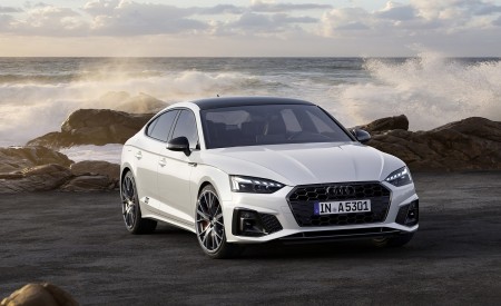 2022 Audi A5 Sportback S Line Competition Plus (Color: Glacier White Metallic) Front Wallpapers 450x275 (5)