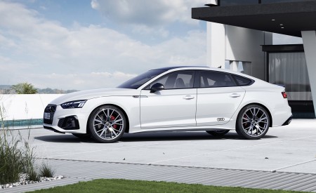 2022 Audi A5 Sportback S Line Competition Plus (Color: Glacier White Metallic) Side Wallpapers  450x275 (9)