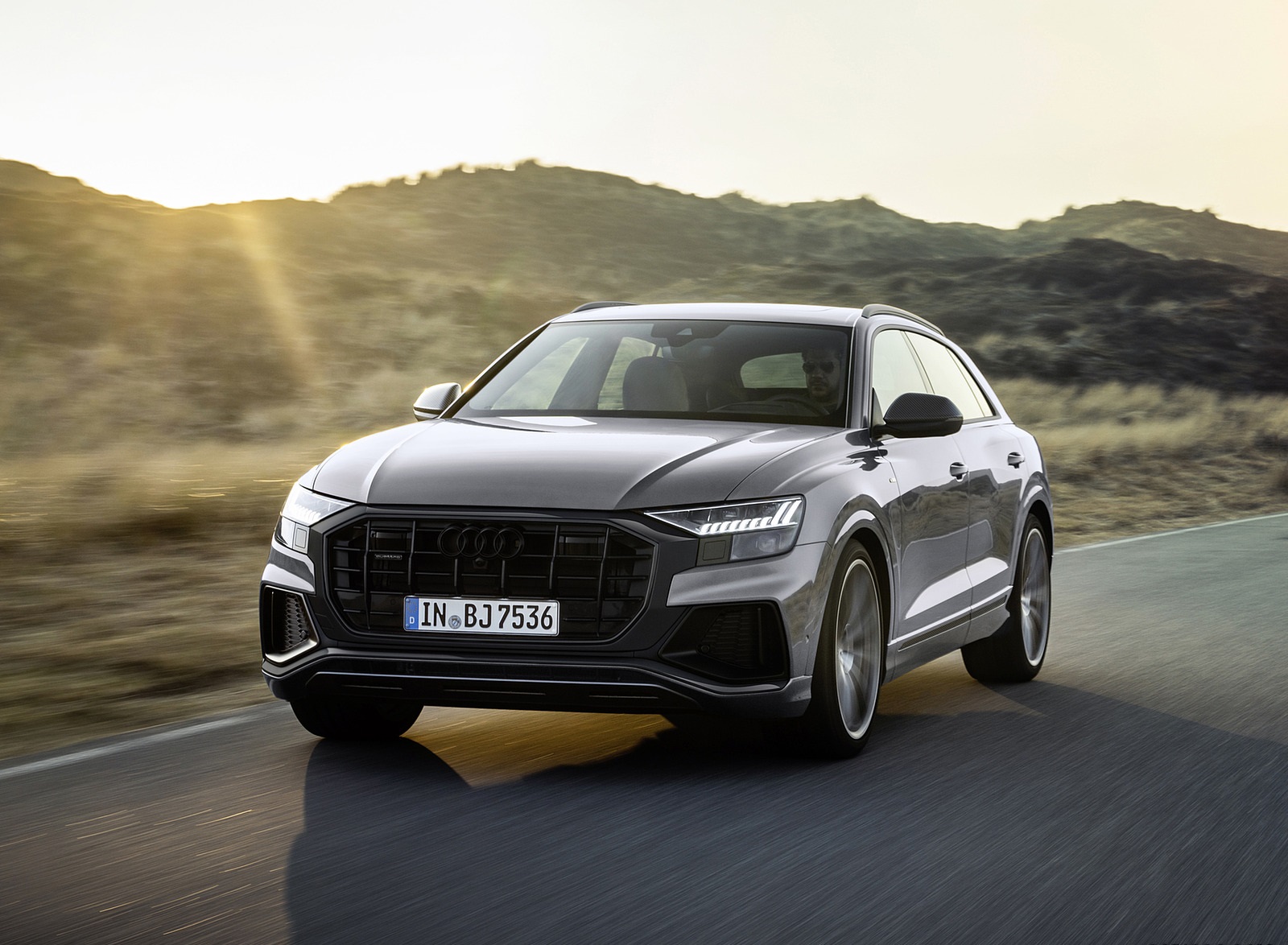 2022 Audi Q8 S Line Competition Plus (Color: Nardo Gray) Front Wallpapers  (3)
