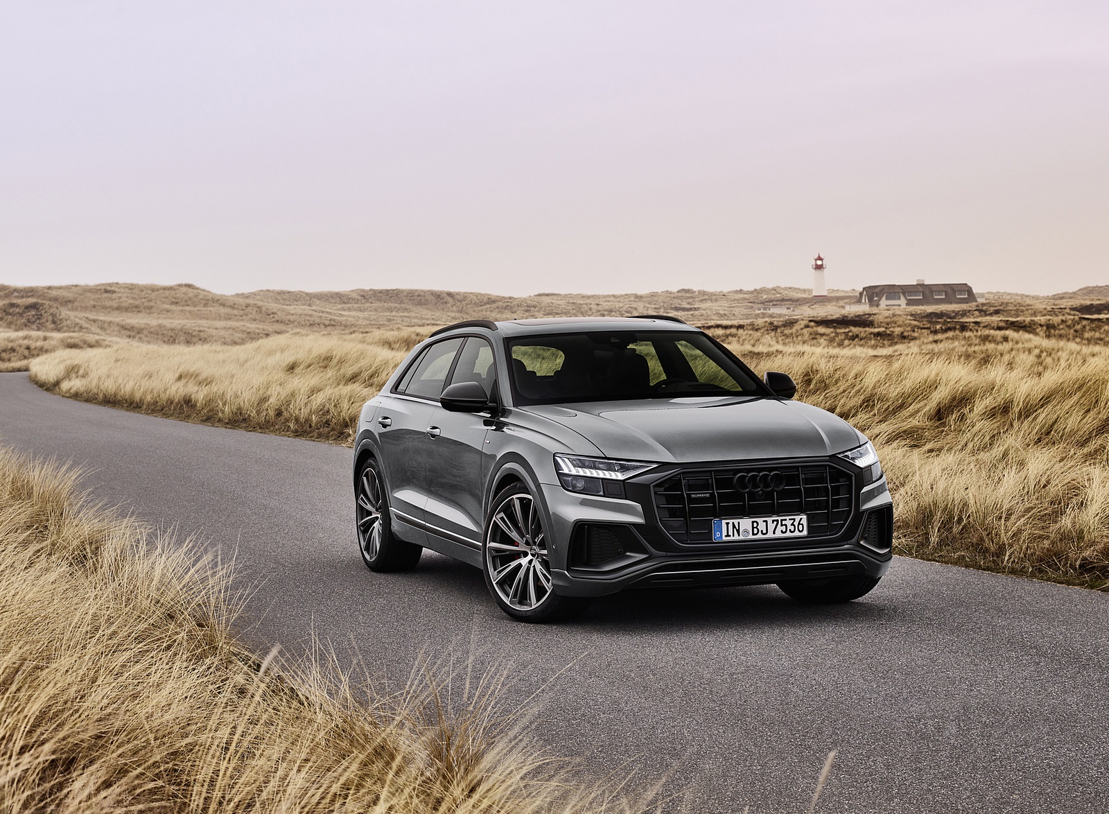 2022 Audi Q8 S Line Competition Plus (Color: Nardo Gray) Front Wallpapers (6)