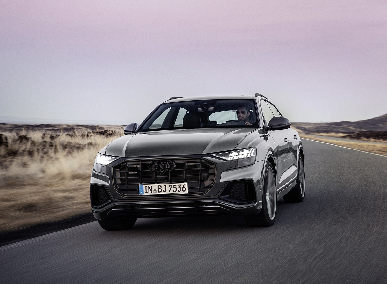 2022 Audi Q8 S Line Competition Plus (Color: Nardo Gray) Front Wallpapers (1)