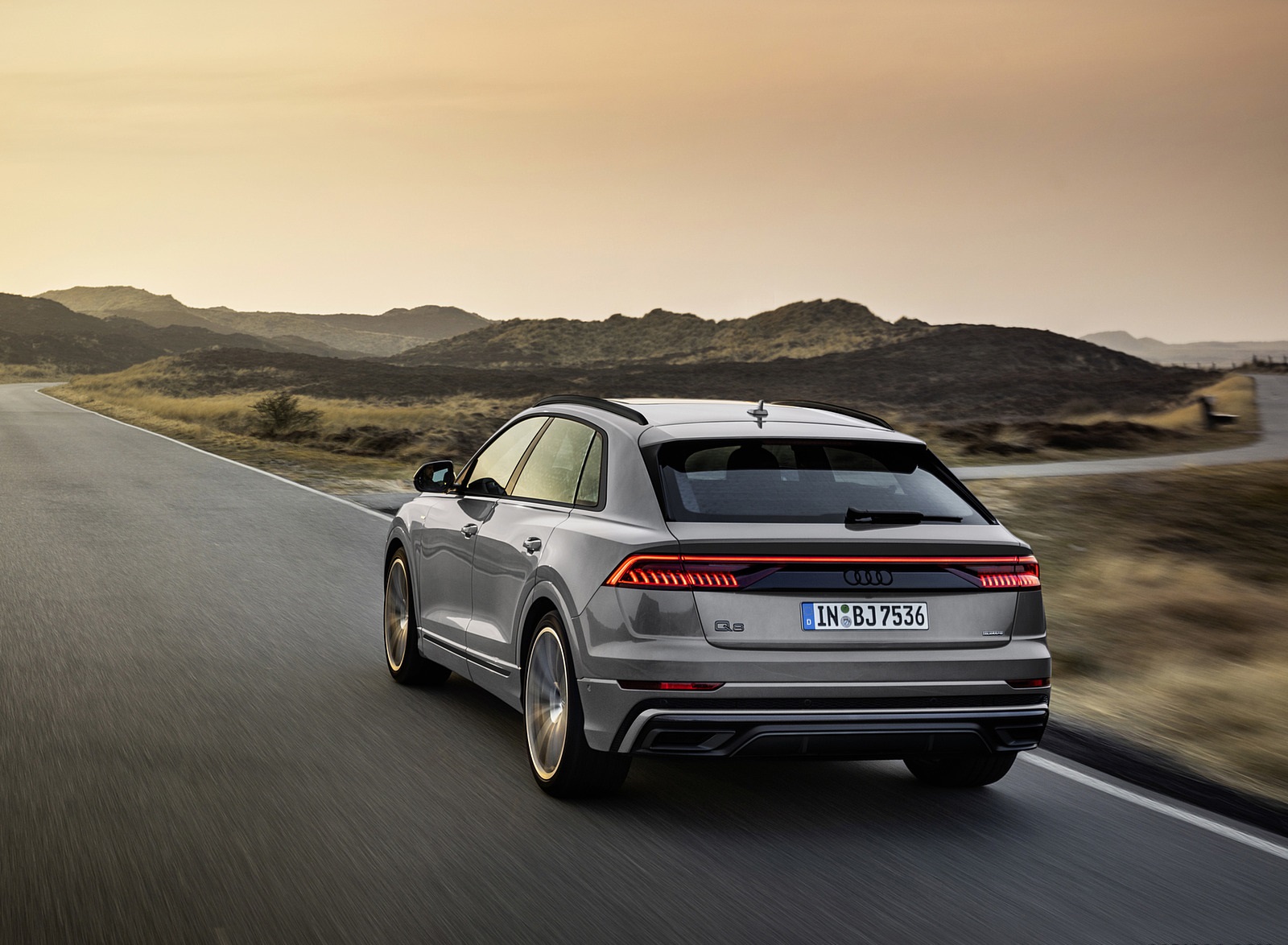 2022 Audi Q8 S Line Competition Plus (Color: Nardo Gray) Rear Wallpapers (4)