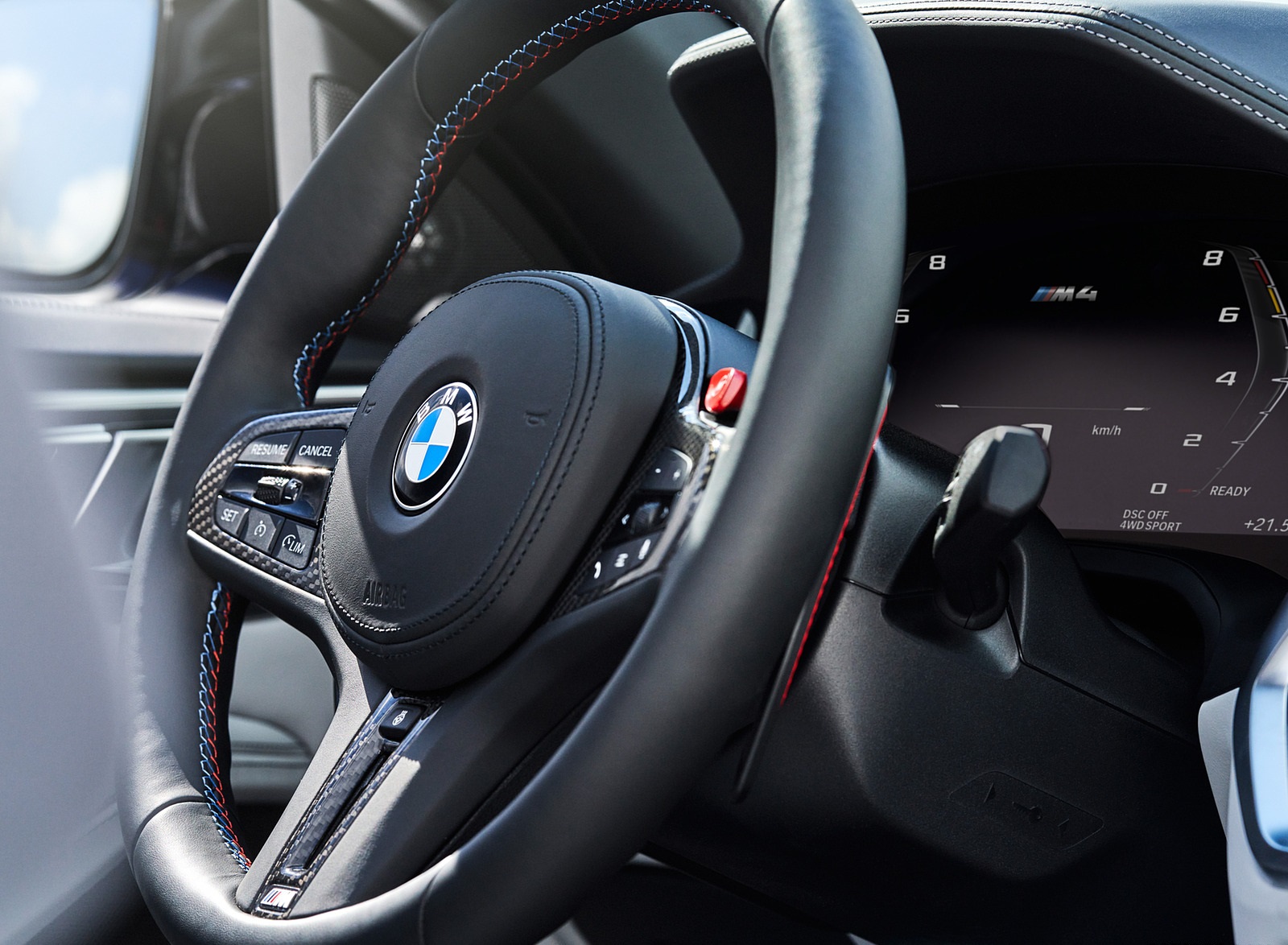 2022 BMW M4 Competition Convertible M xDrive Interior Steering Wheel Wallpapers #79 of 98