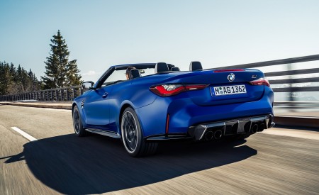 2022 BMW M4 Competition Convertible M xDrive Rear Three-Quarter Wallpapers 450x275 (3)