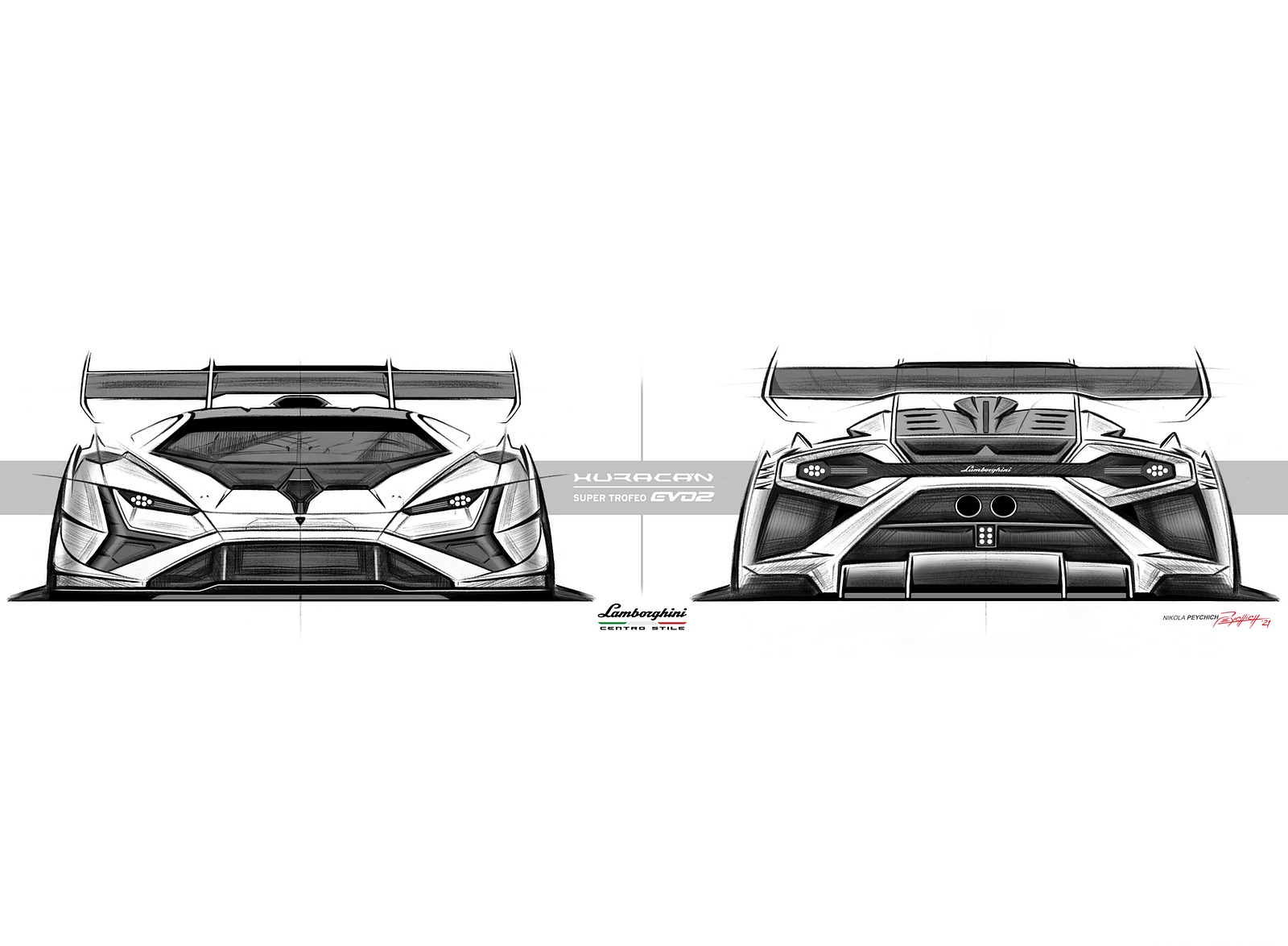 2022 Lamborghini Huracán Super Trofeo EVO2 Design Sketch Wallpapers #19 of 19