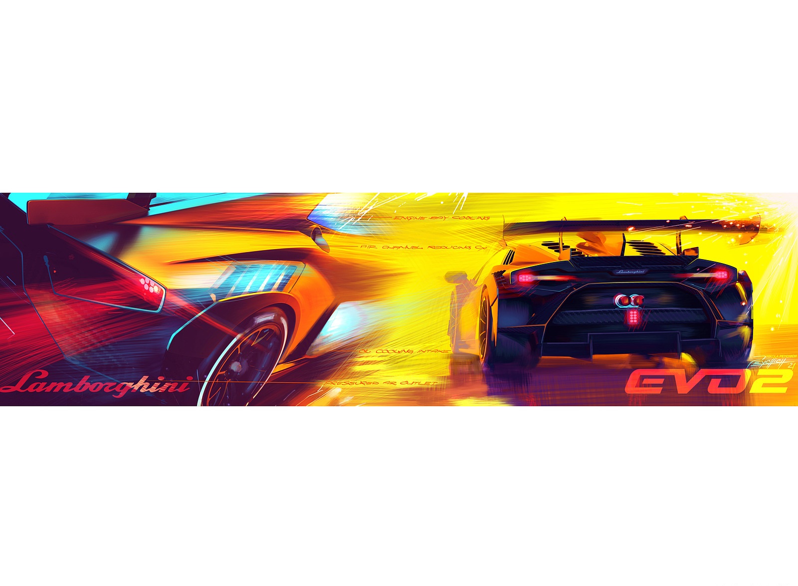 2022 Lamborghini Huracán Super Trofeo EVO2 Design Sketch Wallpapers #18 of 19