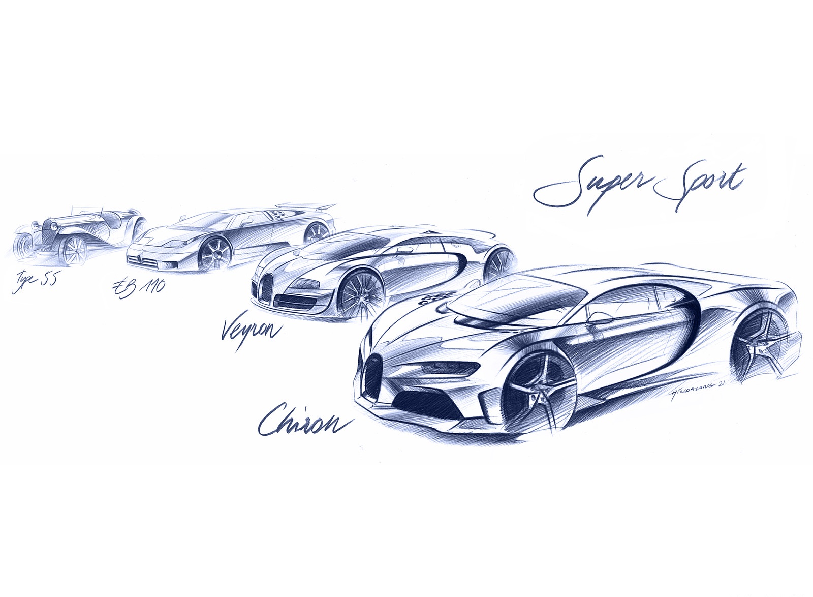 2022 Bugatti Chiron Super Sport Design Sketch Wallpapers #51 of 51