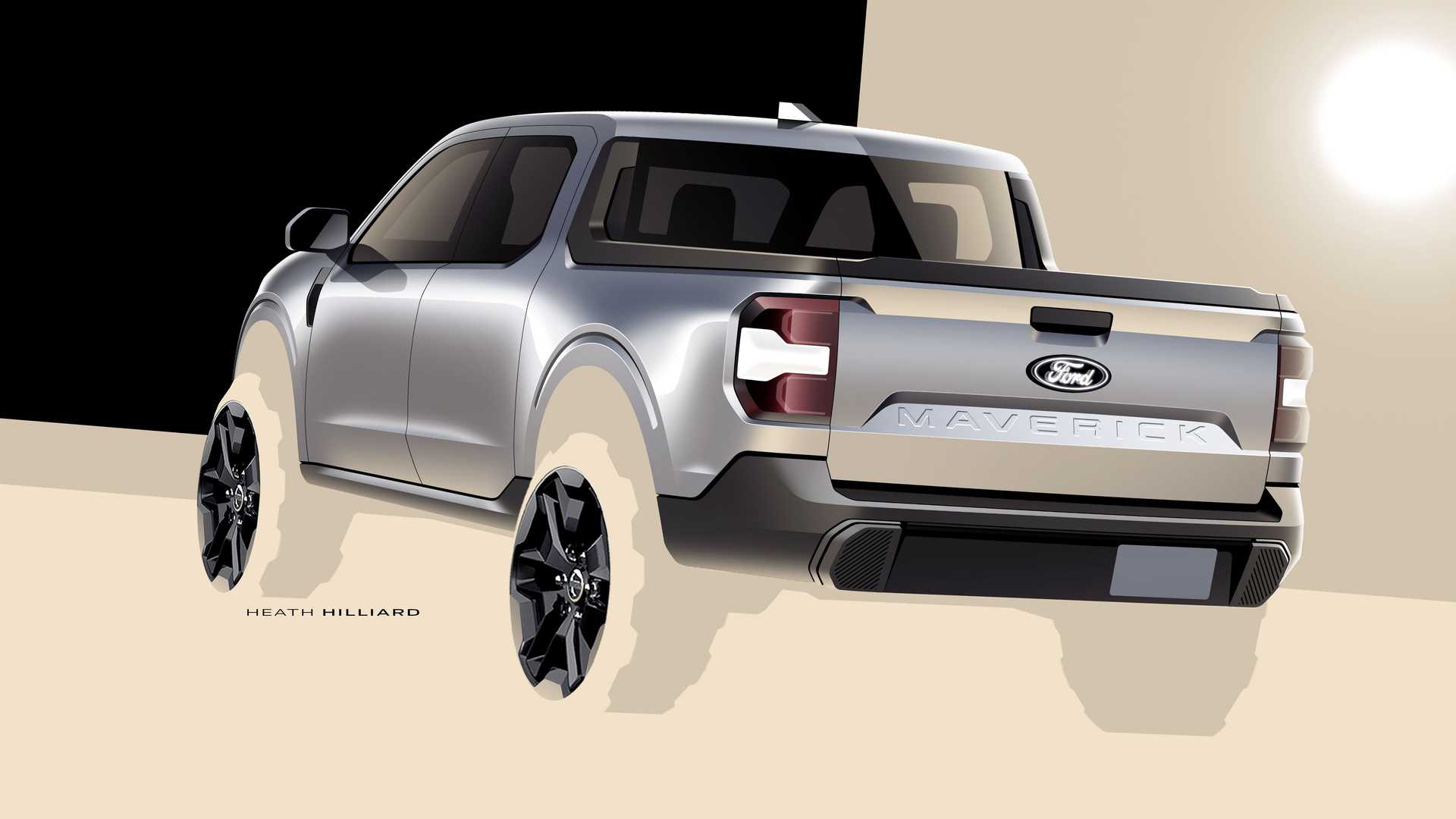 2022 Ford Maverick Hybrid XLT Design Sketch Wallpapers #21 of 28