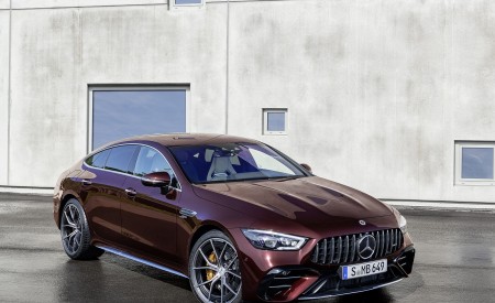2022 Mercedes-AMG GT 53 4MATIC+ 4-Door Coupe (Color: Rubellite Red) Front Three-Quarter Wallpapers 450x275 (9)