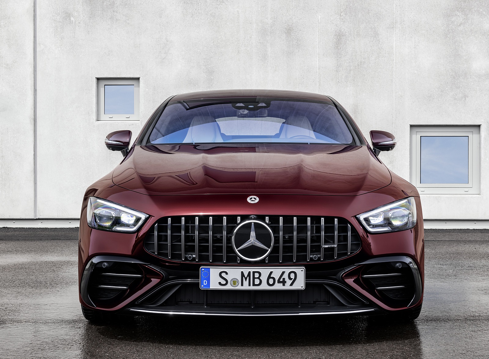 2022 Mercedes-AMG GT 53 4MATIC+ 4-Door Coupe (Color: Rubellite Red) Front Wallpapers (10)