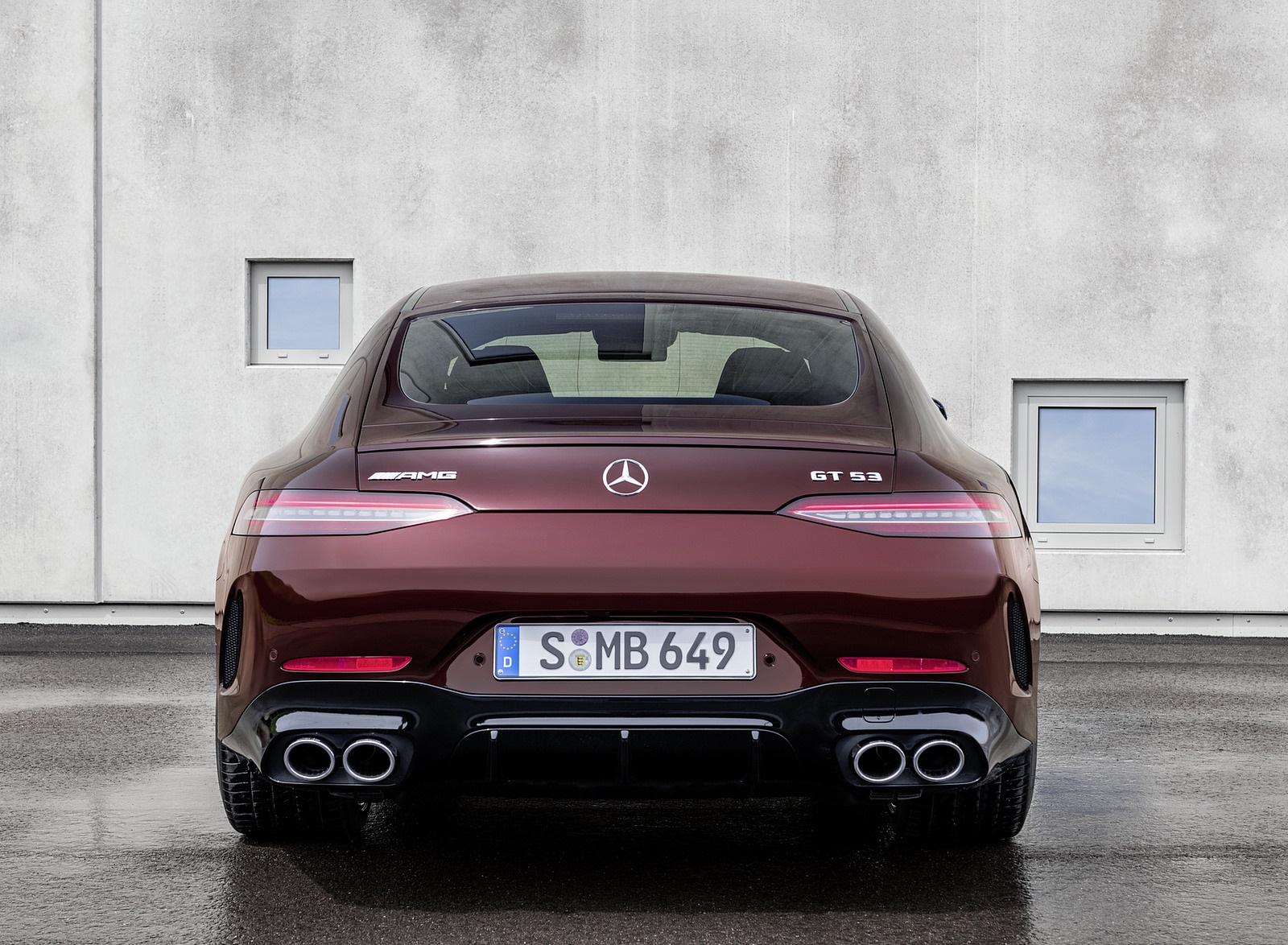 2022 Mercedes-AMG GT 53 4MATIC+ 4-Door Coupe (Color: Rubellite Red) Rear Wallpapers #11 of 35