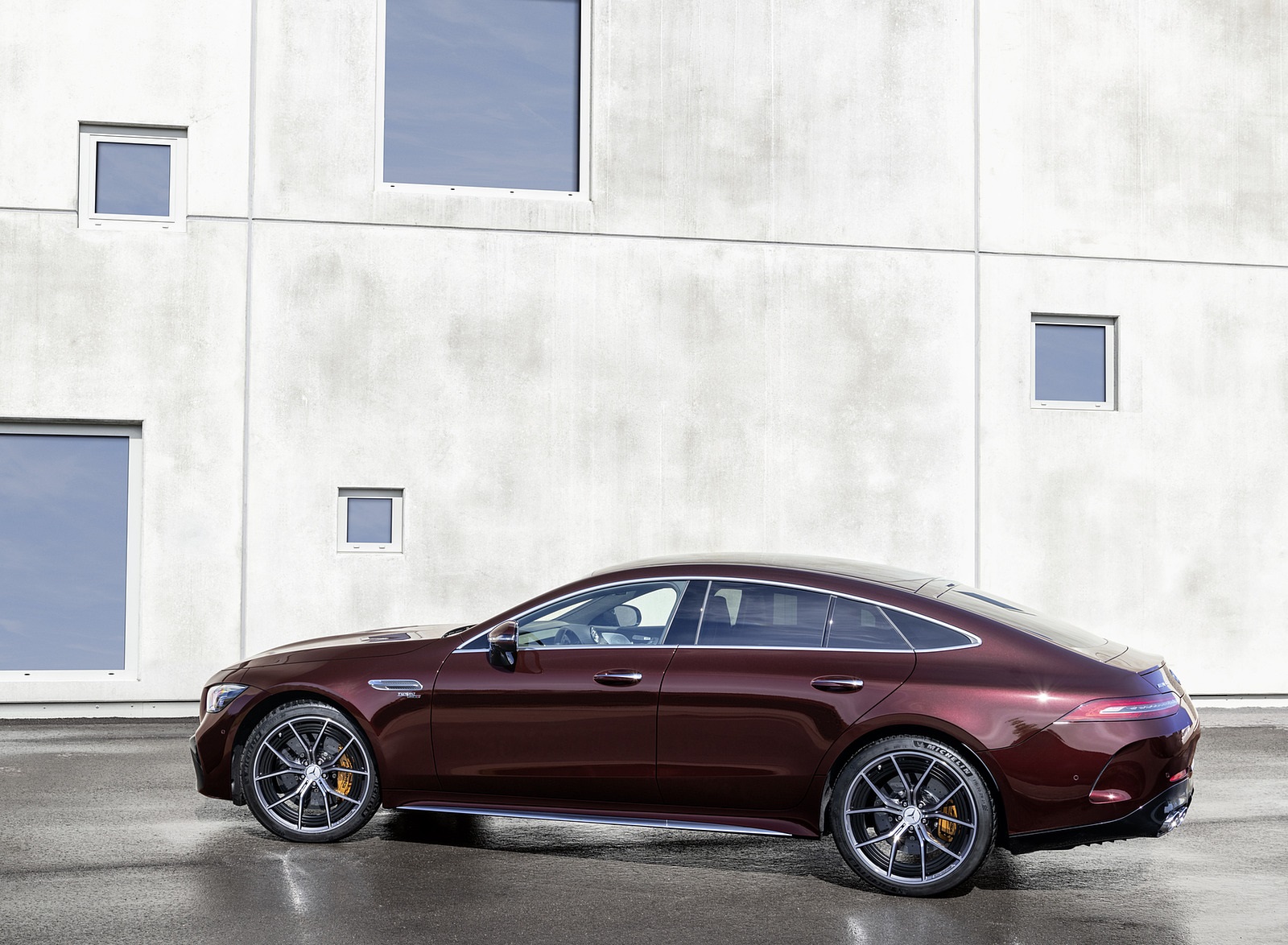 2022 Mercedes-AMG GT 53 4MATIC+ 4-Door Coupe (Color: Rubellite Red) Side Wallpapers (7)