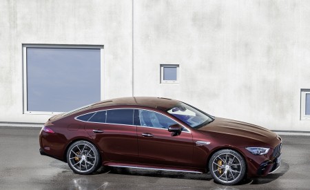 2022 Mercedes-AMG GT 53 4MATIC+ 4-Door Coupe (Color: Rubellite Red) Side Wallpapers 450x275 (8)