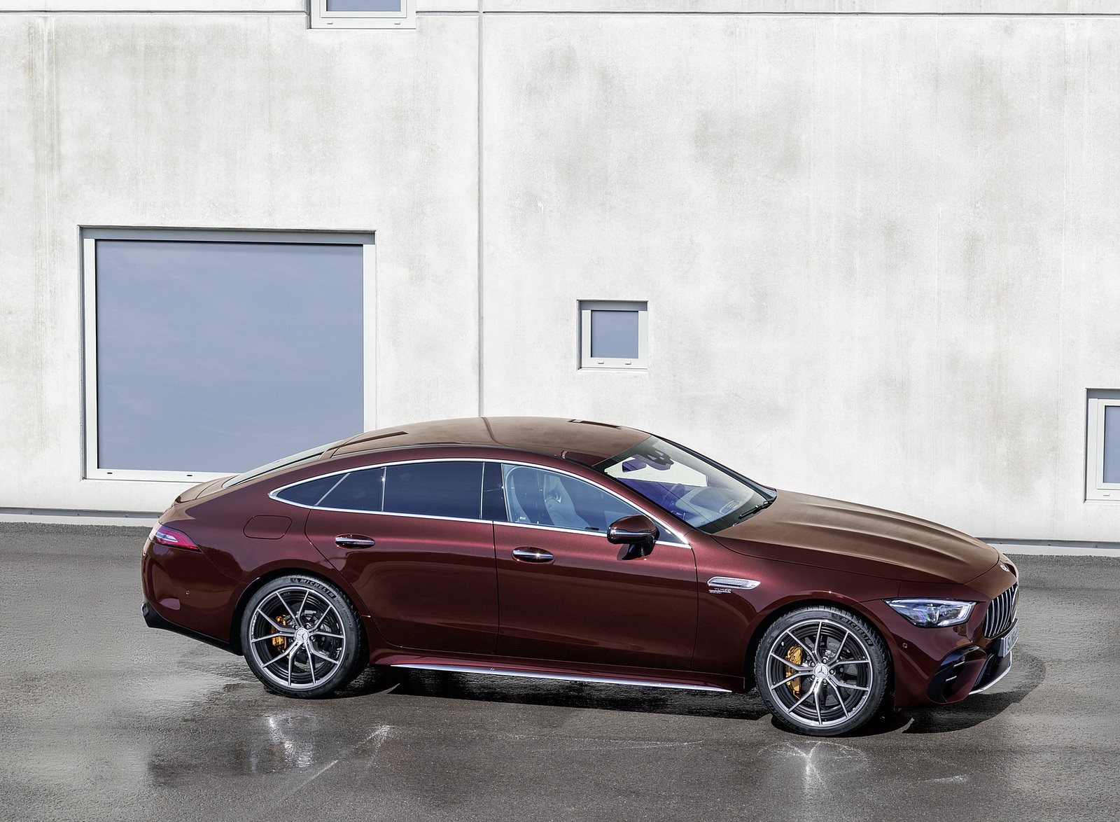 2022 Mercedes-AMG GT 53 4MATIC+ 4-Door Coupe (Color: Rubellite Red) Side Wallpapers (8)