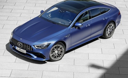 2022 Mercedes-AMG GT 53 4MATIC+ 4-Door Coupe (Color: Spectrale Blue Magno) Front Three-Quarter Wallpapers 450x275 (26)
