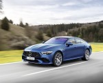 2022 Mercedes-AMG GT 53 4MATIC+ 4-Door Coupe (Color: Spectrale Blue Magno) Front Three-Quarter Wallpapers 150x120