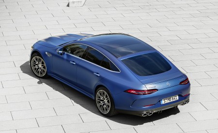 2022 Mercedes-AMG GT 53 4MATIC+ 4-Door Coupe (Color: Spectrale Blue Magno) Rear Three-Quarter Wallpapers 450x275 (27)