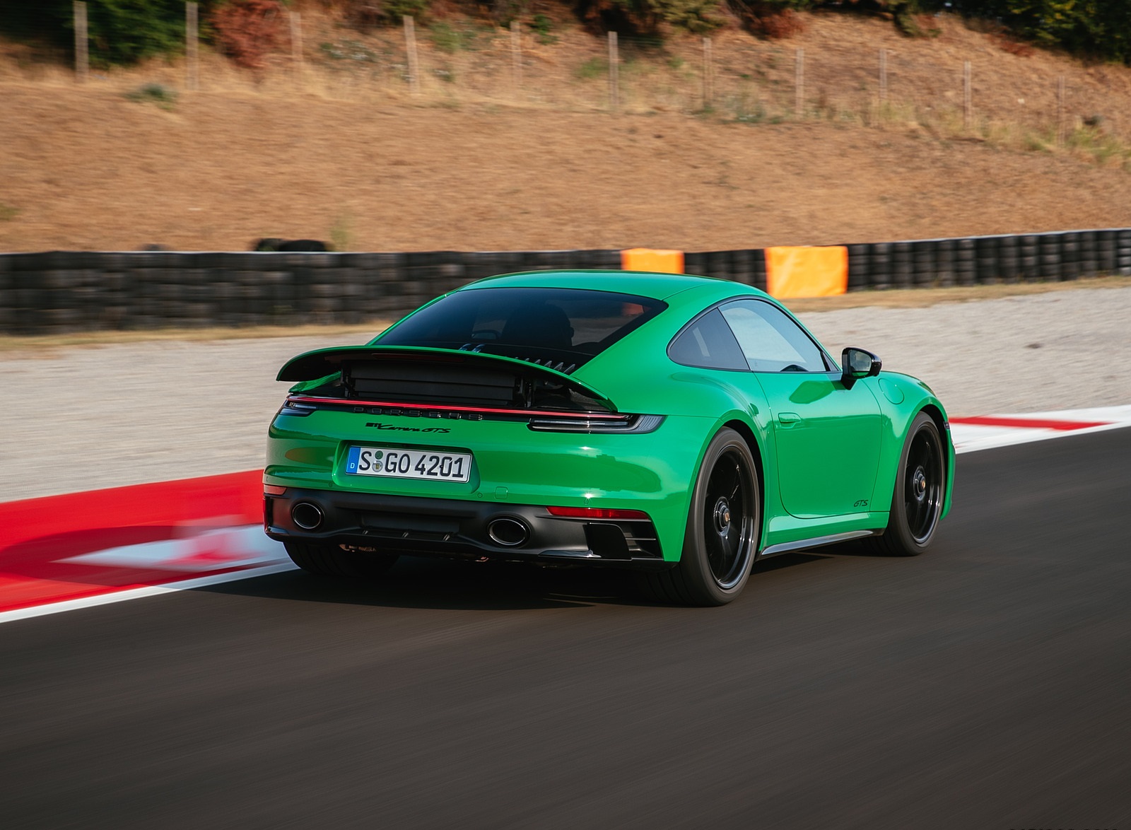 2022 Porsche 911 Carrera GTS (Color: Python Green) Rear Three-Quarter Wallpapers #66 of 155