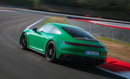 2022 Porsche 911 Carrera GTS (Color: Python Green) Rear Three-Quarter Wallpapers 450x275 (61)