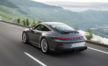 2022 Porsche 911 GT3 with Touring Package (MT; Color: Agate Grey Metallic) Rear Three-Quarter Wallpapers 450x275 (59)